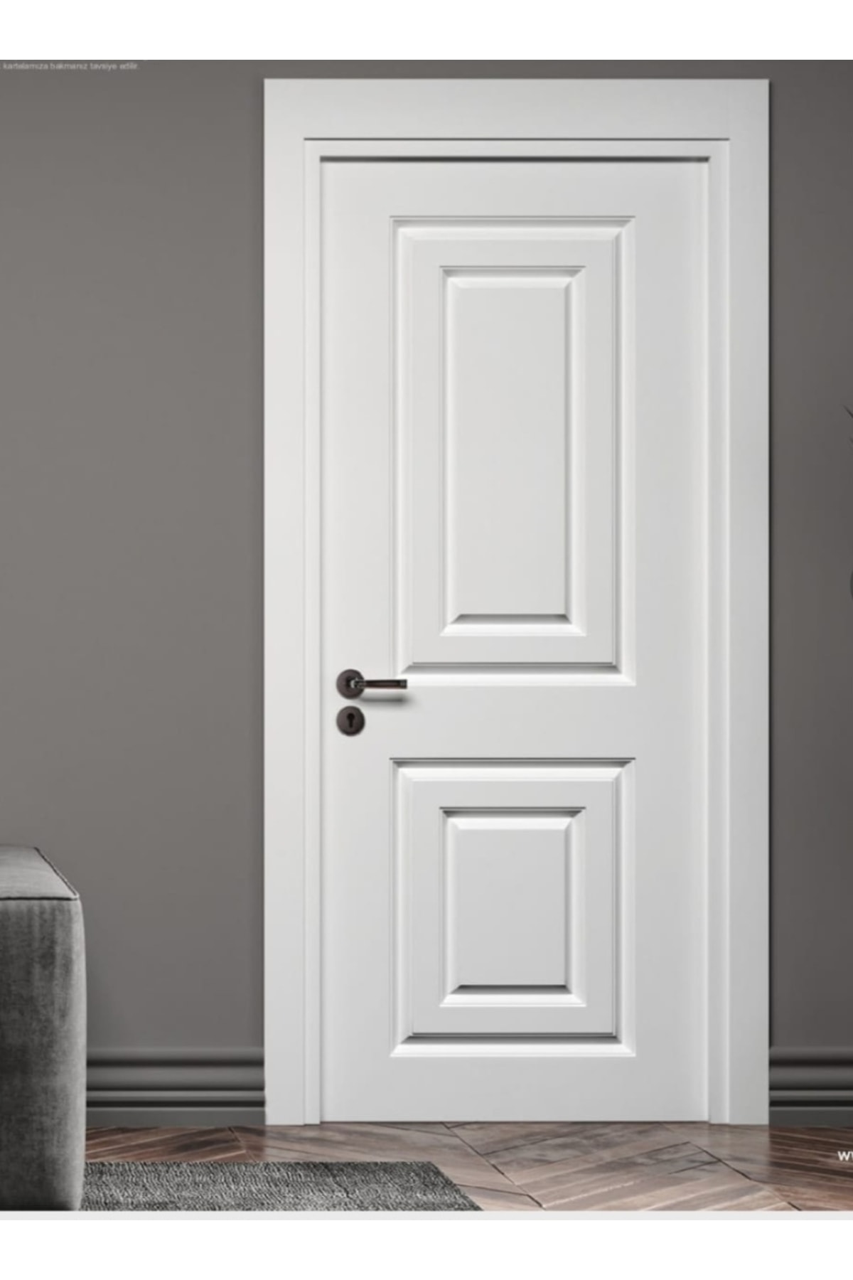 DOOREST Sanat Yapı Iç Kapı Soft Beyaz Pvc Amerikan Panel Kapı